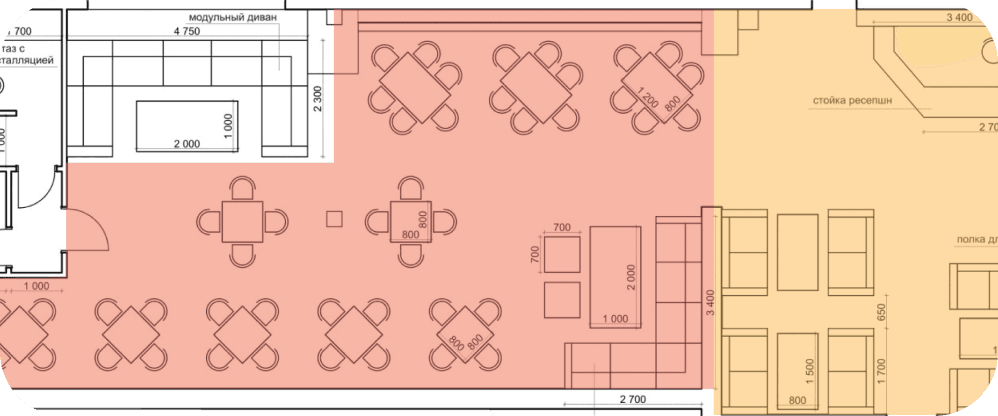 Схема ресторана